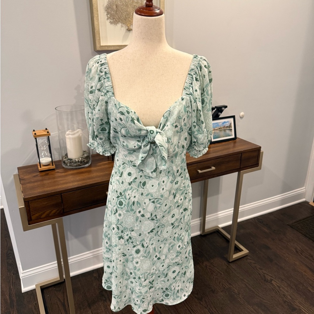 Floral Green Dress